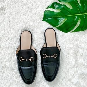 Kaitlyn Pan Aaliyah Buckled Leather Mules